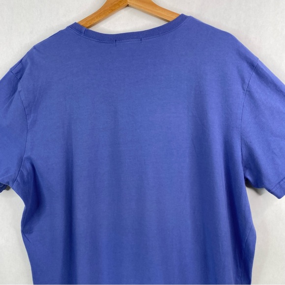 Club Monaco Logo Tee Club Monaco Crest Everyday Casual Shirt Blue Indigo Sz XL - Picture 5 of 7